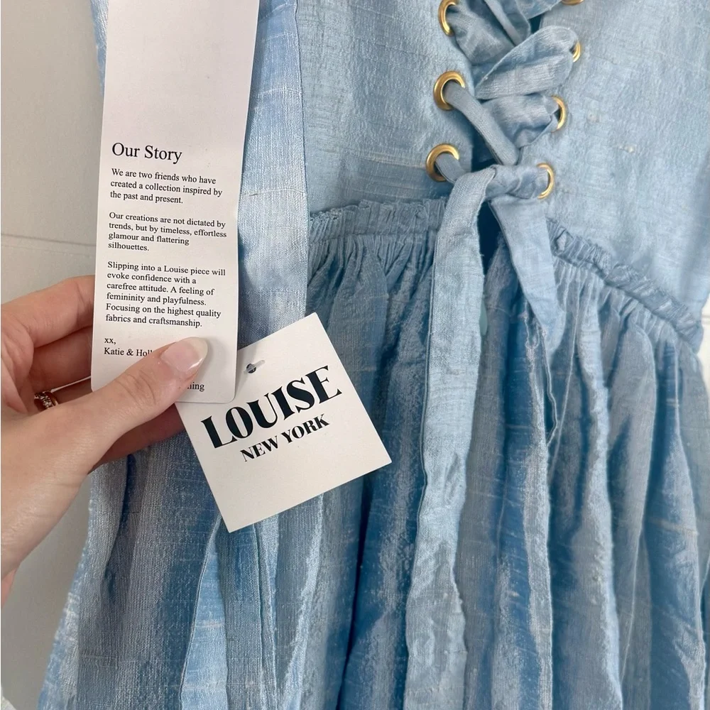 MARIE DRESS IN POWDER BLUE - Picture 9 of 11